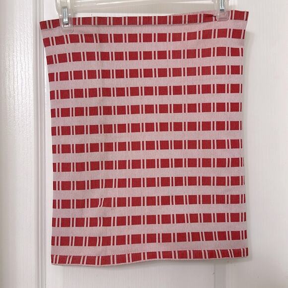Red squares mini skirt one size - Picture 1 of 1